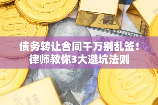 武汉债务转让合同千万别乱签！律师教你3大避坑法则